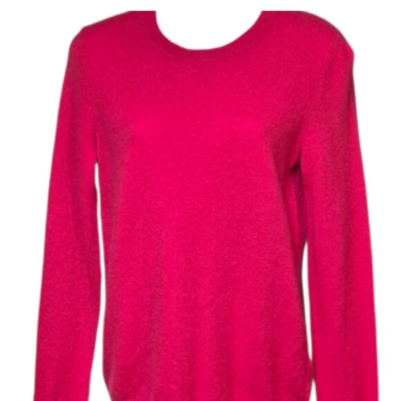 Vintage Hudson's Bay Company Cashmere Crew Neck Sweater Berry Pink Women's Med - Picture 12 of 12